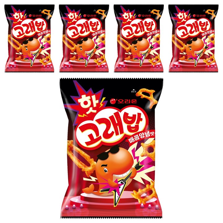 고래밥 핫 매콤양념맛, 56g, 5개
