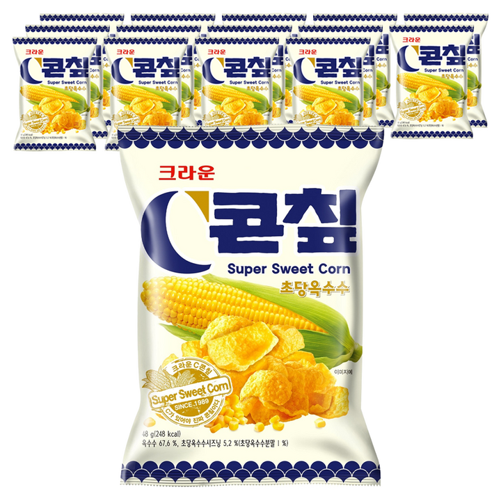 콘칲 초당옥수수 스낵, 48g, 15개