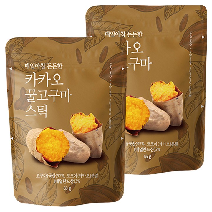 카카오 꿀고구마 스틱, 65g, 2개