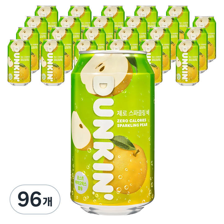 던킨도너츠 제로 스파클링 배, 350ml, 96개