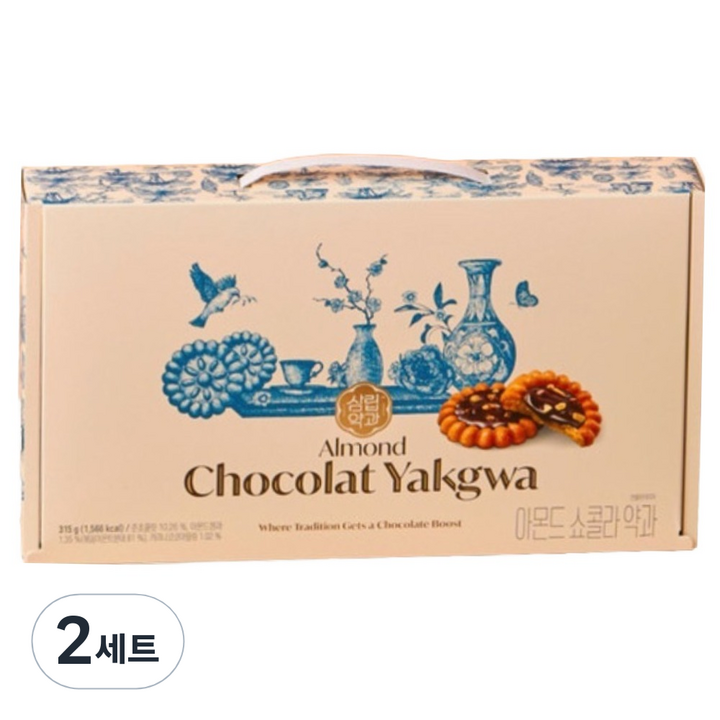 삼립 아몬드 쇼콜라 약과 35g x 9p 선물세트, 315g, 2세트