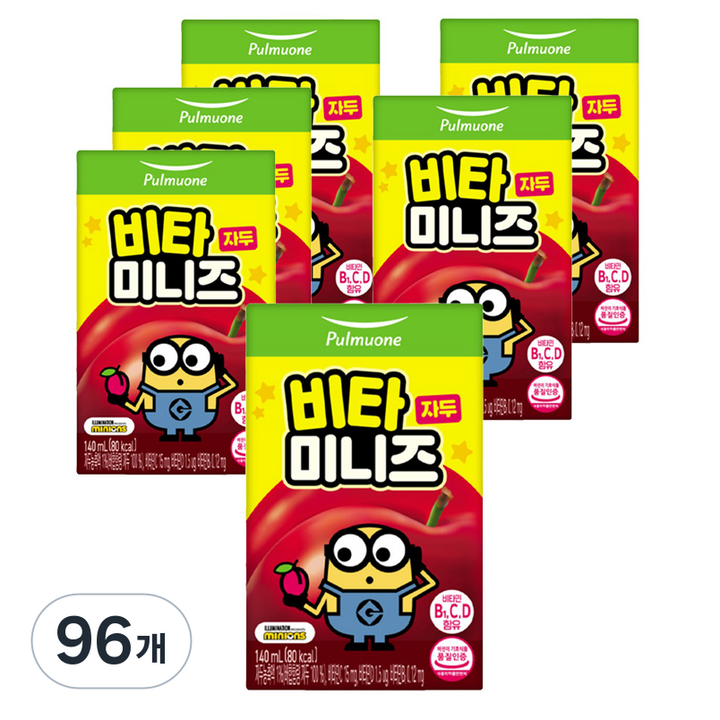 풀무원 비타미니즈 자두 음료, 96개, 140ml