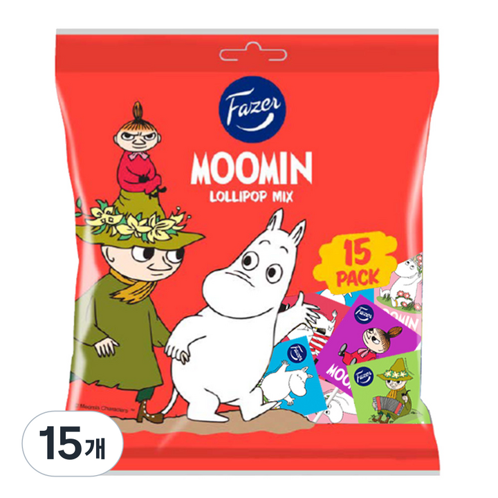 파제르 무민 롤리팝 믹스 캔디, 120g, 15개