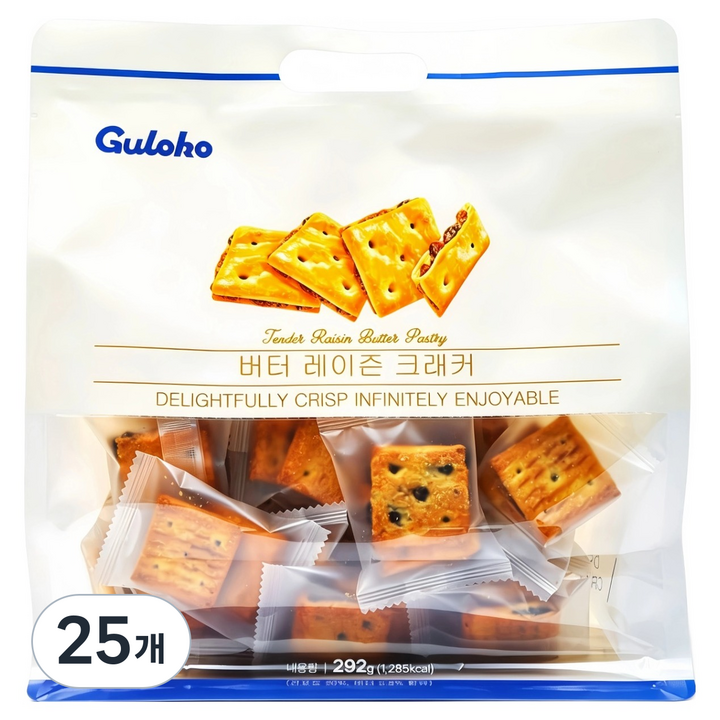 고락기 버터 레이즌 건포도 크래커, 292g, 25개