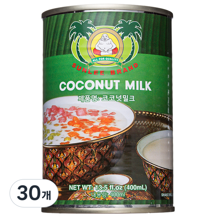 정원에프앤에스 썬리 코코넛 밀크 400ml, 30개