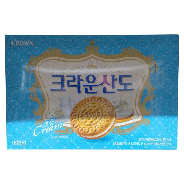 크라운산도 크림, 323g, 1개
