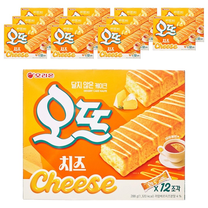 오리온 진한 디저트 케익 오뜨 치즈, 288g, 12개