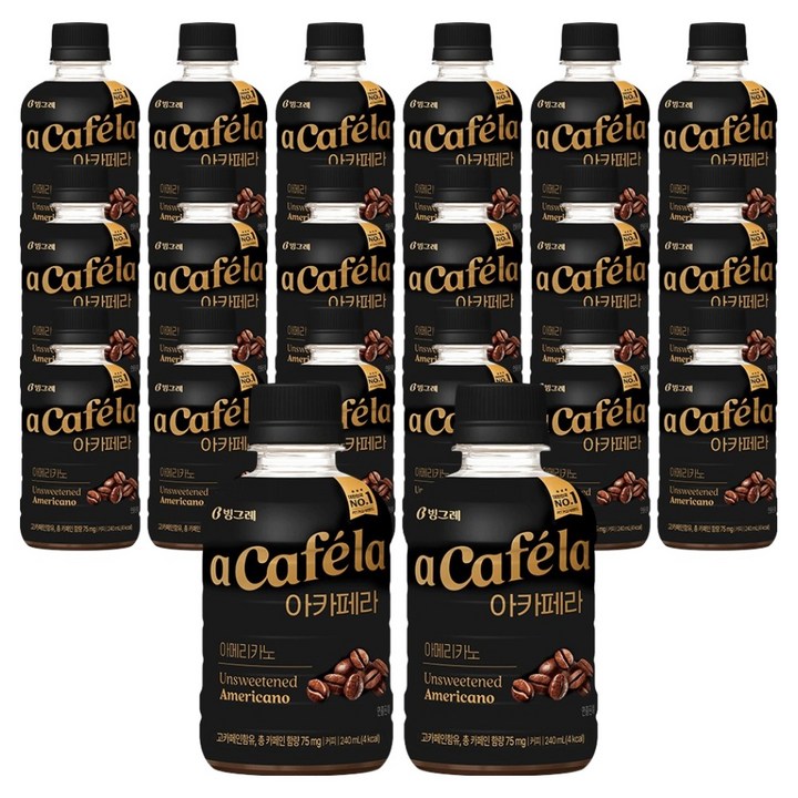 아카페라 아메리카노, 240ml, 20개