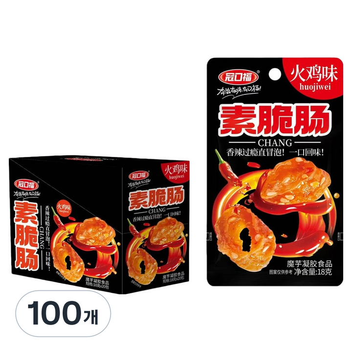 소시지모양 곤약 향라맛, 100개, 18g