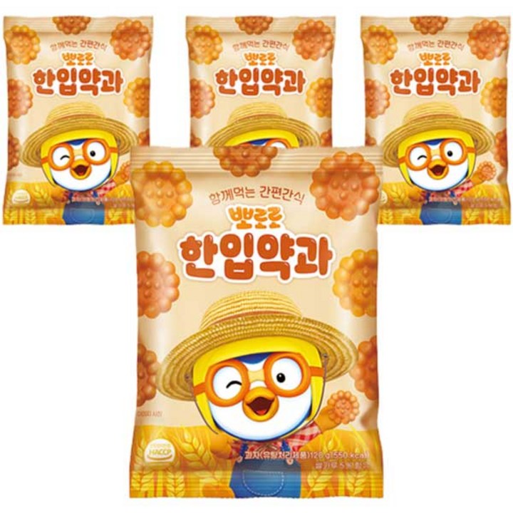 어니스트에프엔비 뽀로로 한입약과, 120g, 4개