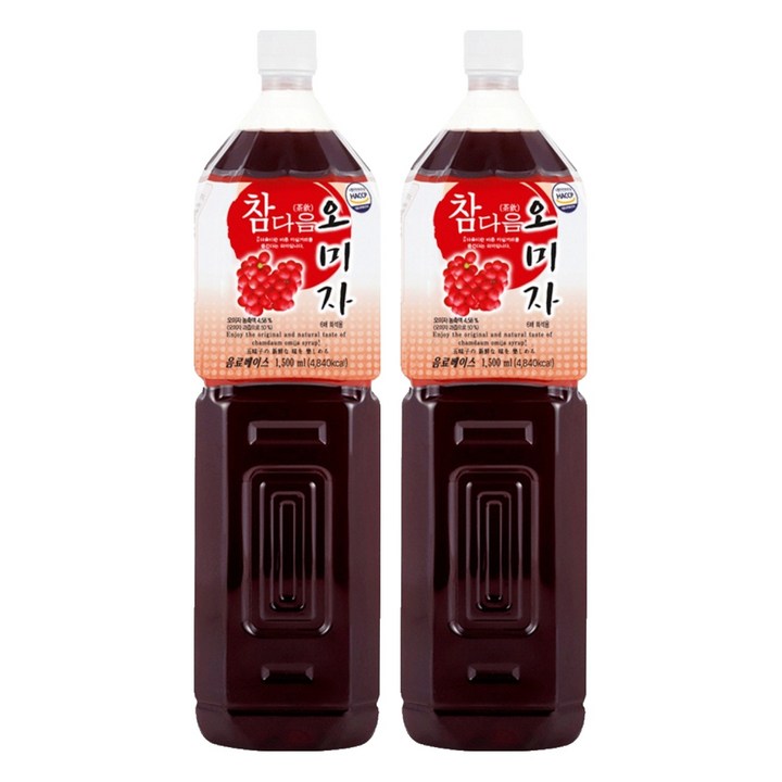 파낙스 참다음 오미자 농축액, 1.5L, 2개