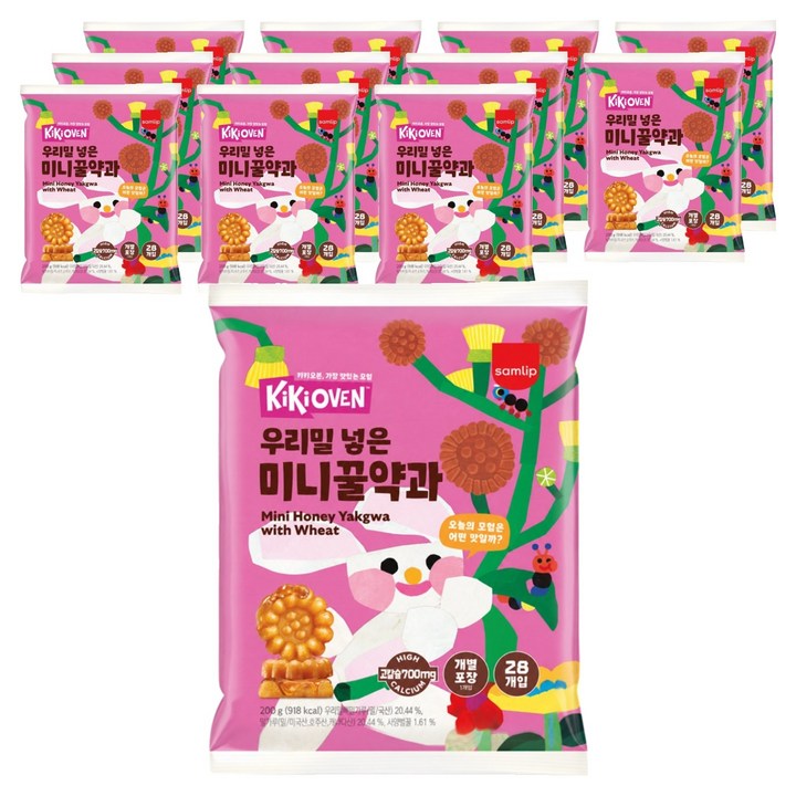 삼립 키키오븐 우리밀 넣은 미니꿀약과, 200g, 12개