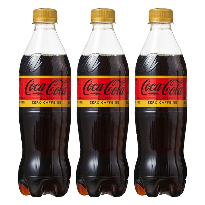 코카콜라 제로 펫, 3개, 500ml
