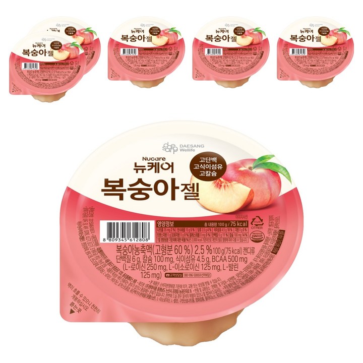 뉴케어 복숭아젤, 100g, 6개