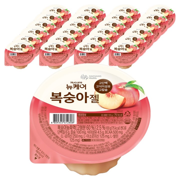 뉴케어 복숭아젤, 100g, 25개