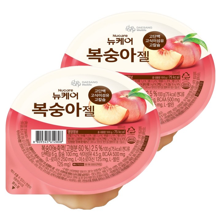 뉴케어 복숭아젤, 100g, 2개
