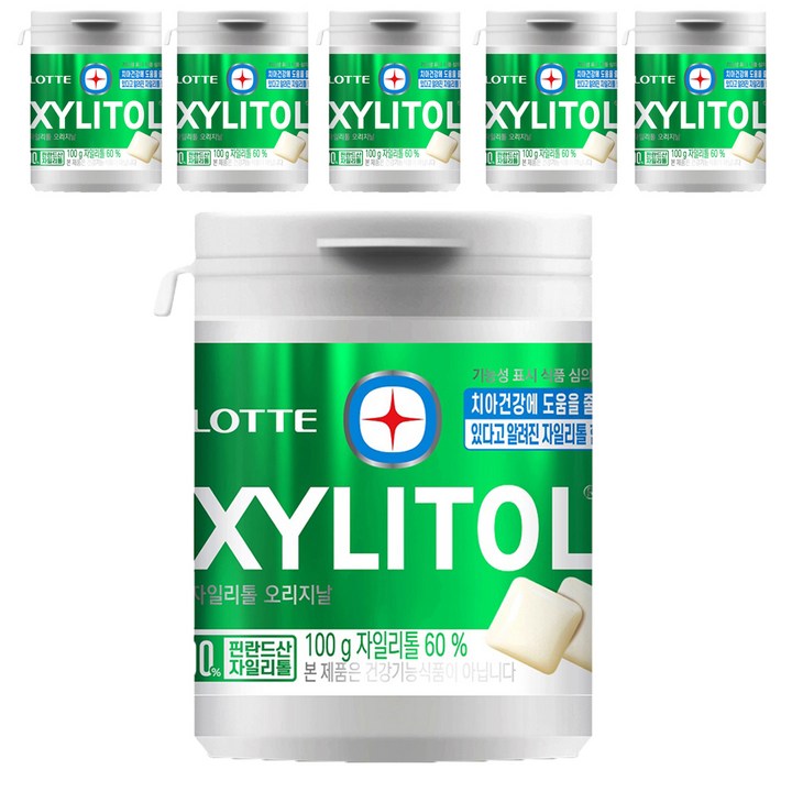 롯데자일리톨 오리지날, 100g, 6개