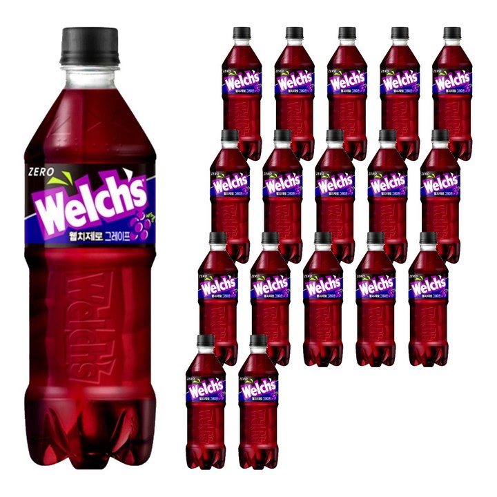 웰치스 제로 그레이프맛, 600ml, 18개