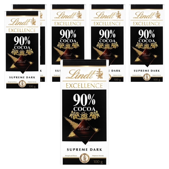 린트 엑설런스 다크 90% 초콜릿, 100g, 6개
