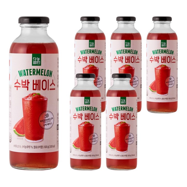 다농원 수박 베이스 음료, 600g, 6개
