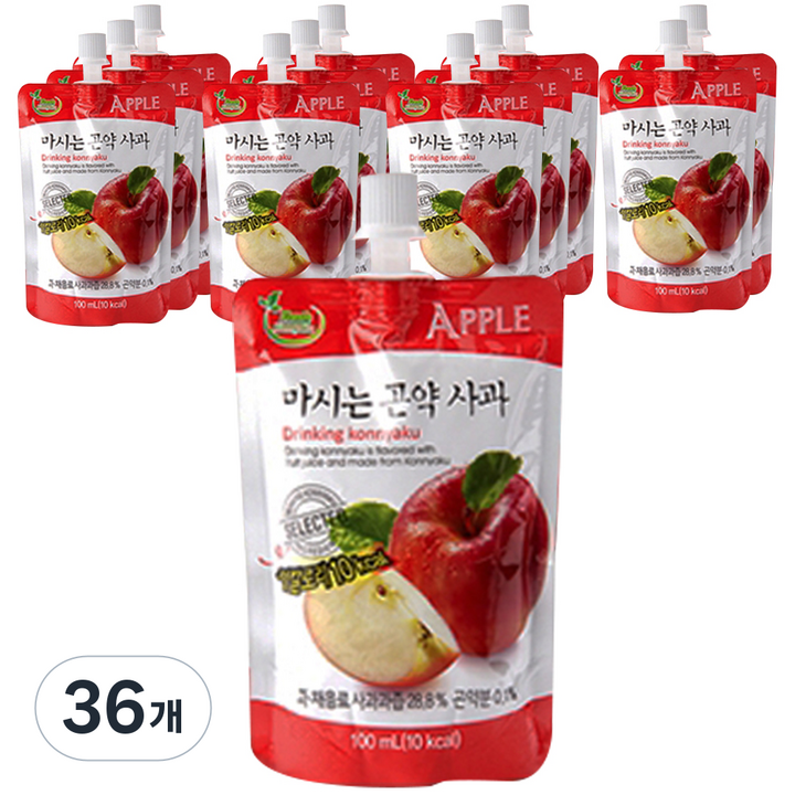 대신곤약 저칼로리 마시는 곤약 사과, 100ml, 36개