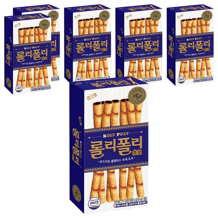 해태제과 롤리폴리 초코, 62g, 6개
