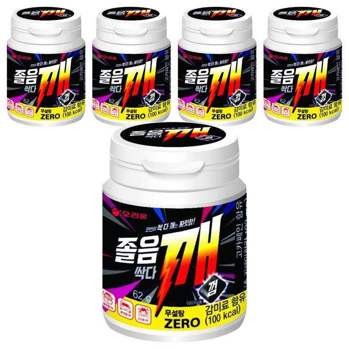 오리온 졸음싹다깨 껌, 62g, 5개