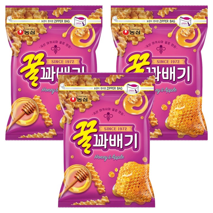 꿀꽈배기, 300g, 3개