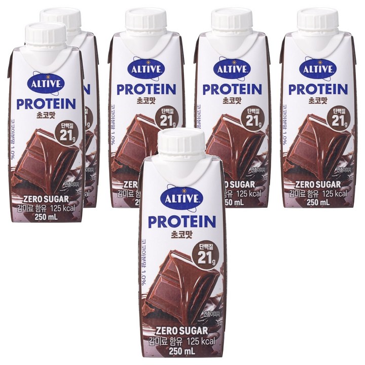 얼티브 비건 프로틴 초코, 250ml, 6개
