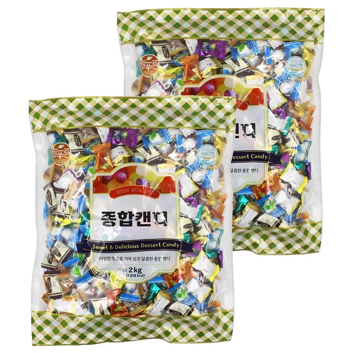 늘푸른식품 8가지맛 종합캔디, 2개, 2kg
