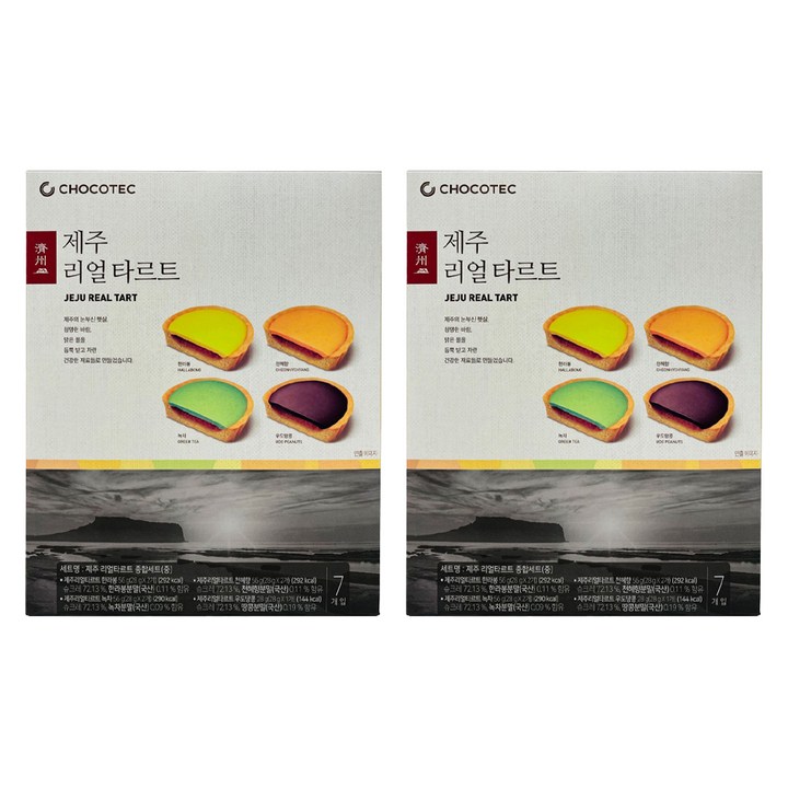 초코텍 제주 리얼 타르트 중 7p, 2개, 28g