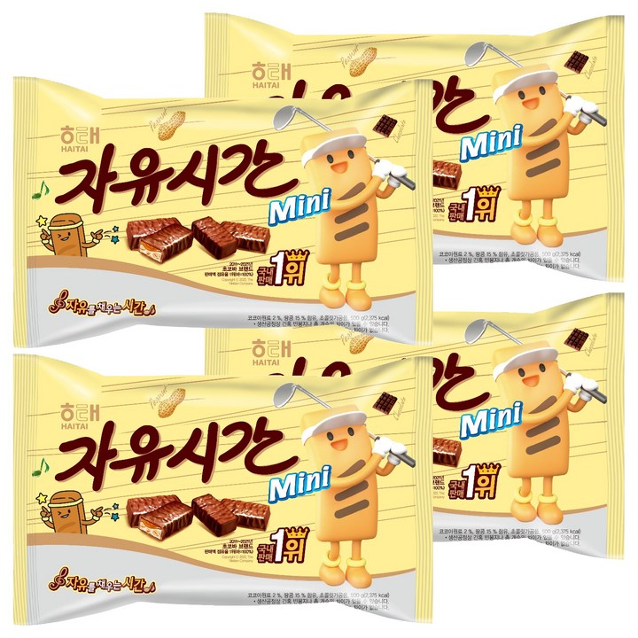 자유시간 미니 초콜릿, 500g, 4개