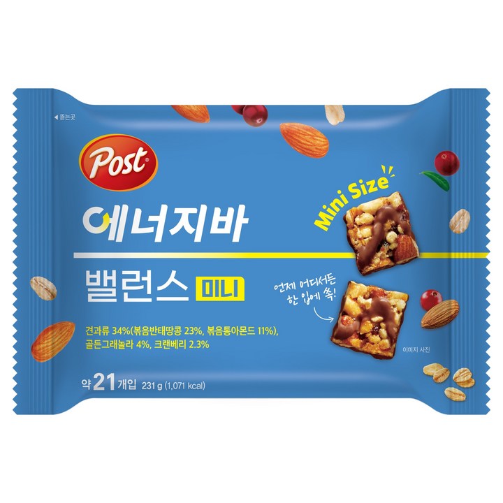 포스트 밸런스 미니 에너지바, 231g, 1개