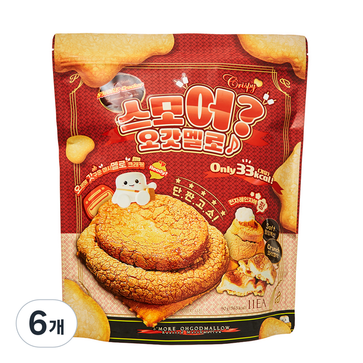 스모어오갓멜로 크리스피 11p, 90g, 6개