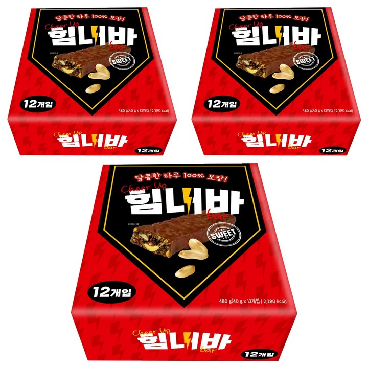 힘내바 초코 스니커즈, 40g, 36개