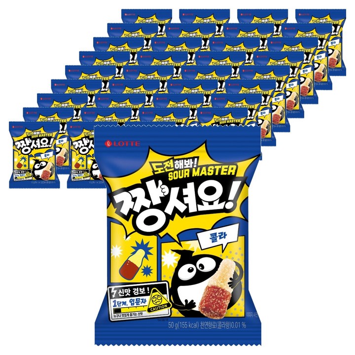 롯데웰푸드 짱셔요 콜라맛, 50g, 36개