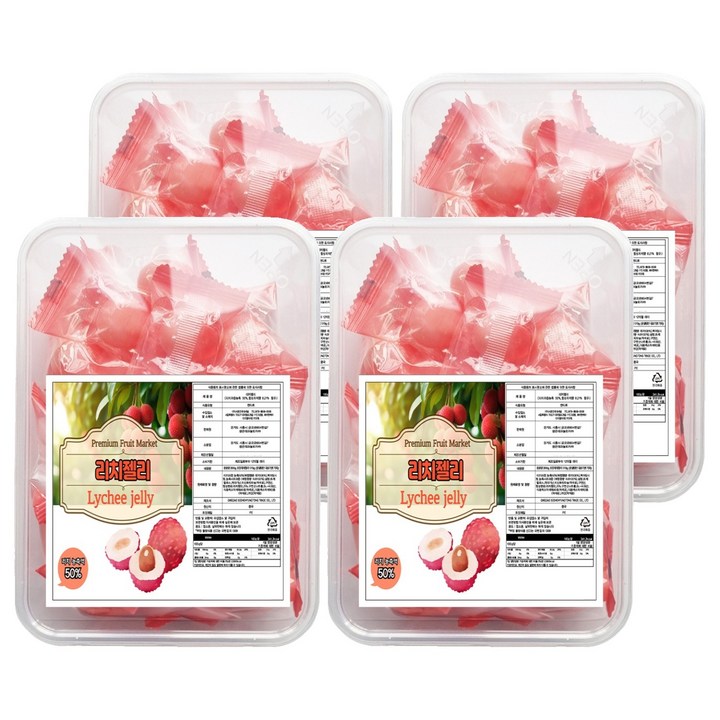 데일드 탱글 젤리 리치맛, 200g, 4개