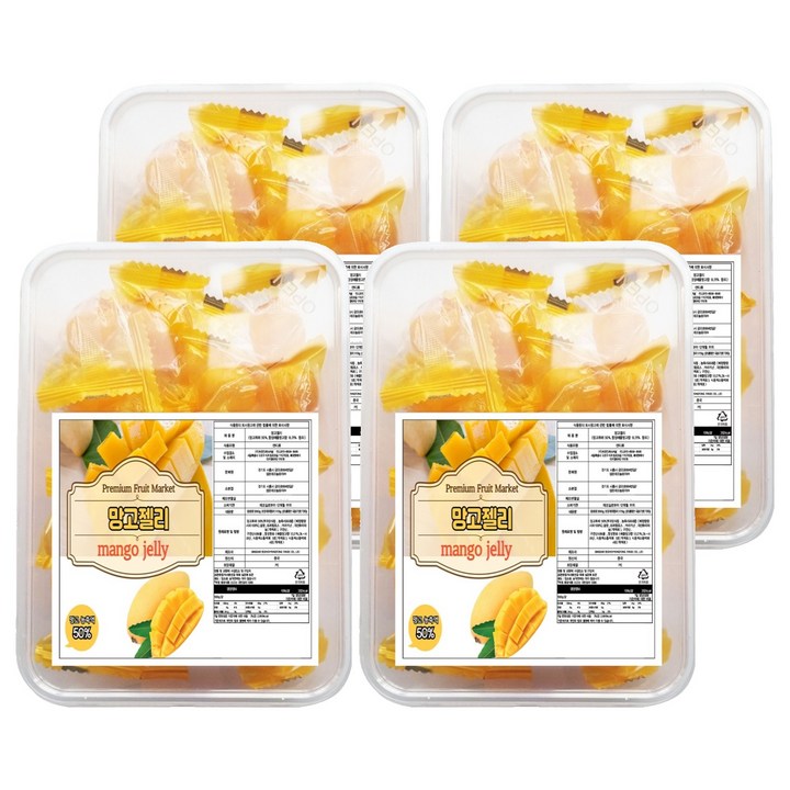데일드 탱글 젤리 망고맛, 200g, 4개