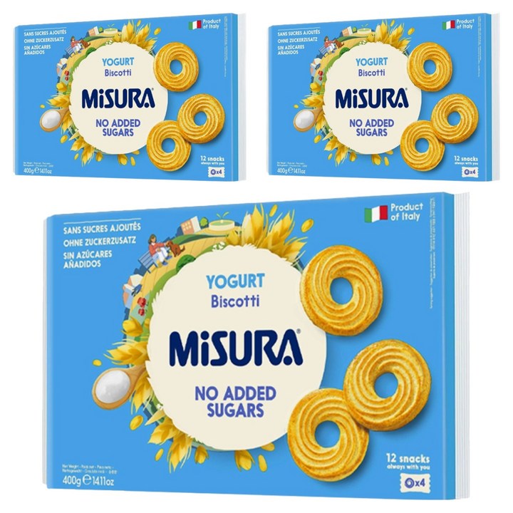 미주라 무가당 요거트 비스켓, 400g, 3개
