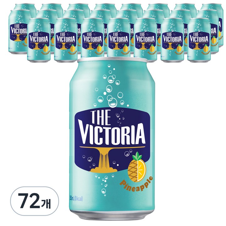 웅진빅토리아 파인애플 캔 탄산음료, 350ml, 72개