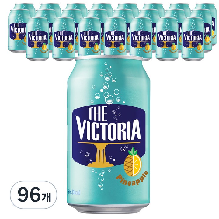 웅진빅토리아 파인애플 캔 탄산음료, 350ml, 96개
