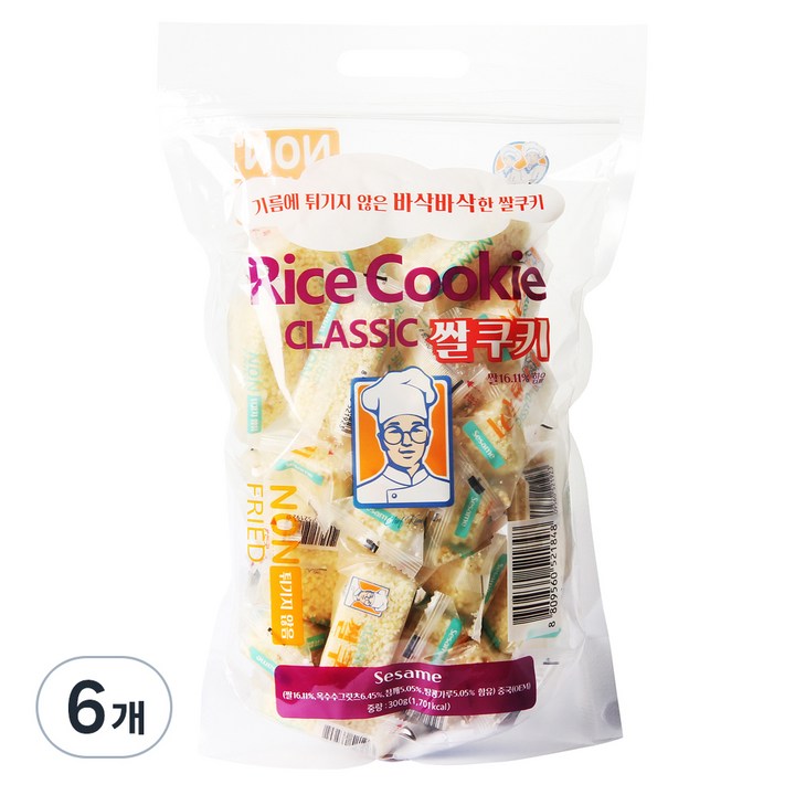 밀크클래식쌀과자 클래식 쌀쿠키, 6개, 300g