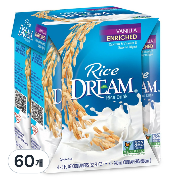 라이스드림 엔리치드 바닐라 음료, 240ml, 60개