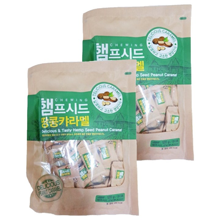 인신 햄프시드 땅콩캬라멜, 120g, 2개