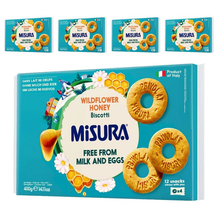 미주라 허니 비스켓, 400g, 5개