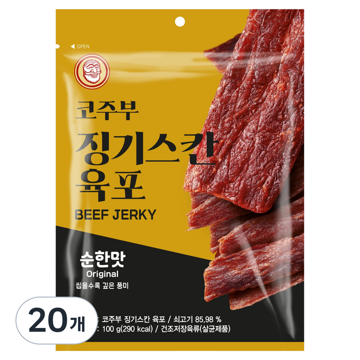 코주부 징기스칸 육포 순한맛, 20개, 100g