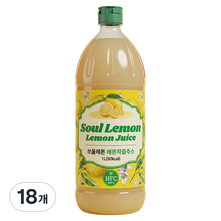 파이토메이드 쏘울레몬 레몬 착즙주스, 18개, 1L