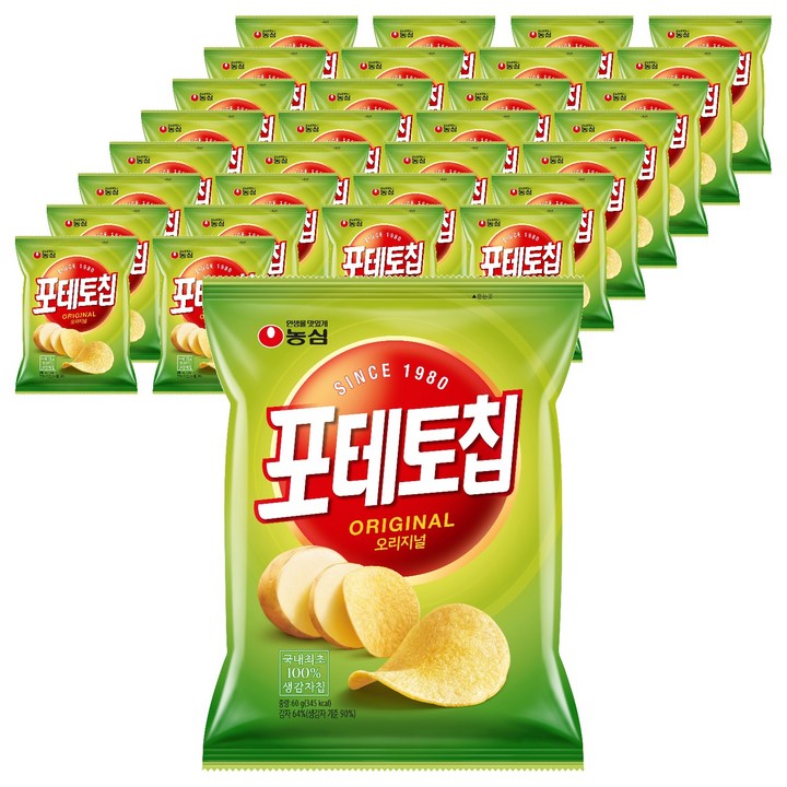 포테토칩 오리지널, 60g, 60개