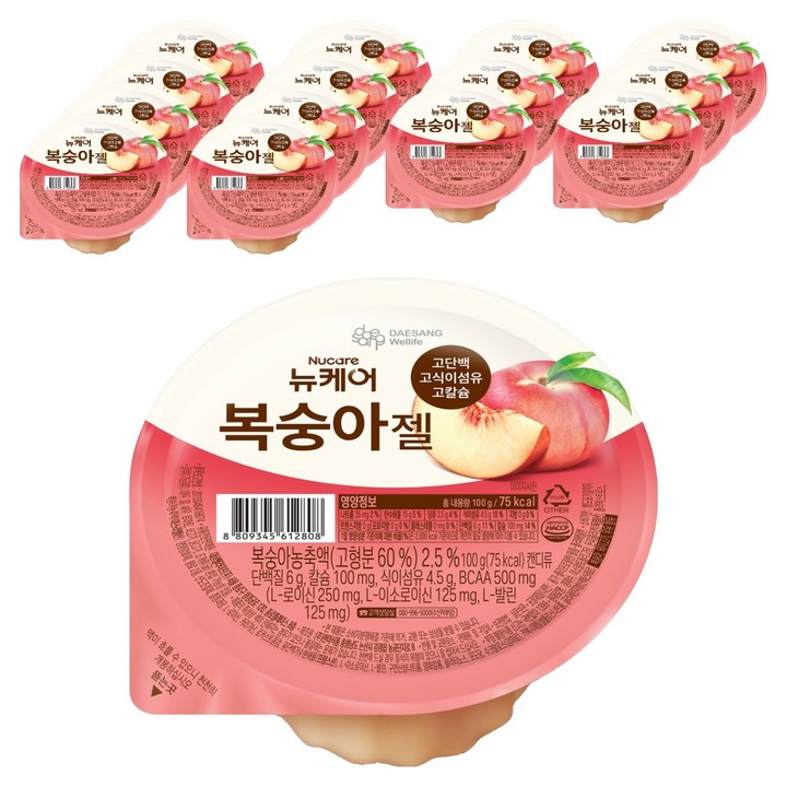 뉴케어 복숭아젤, 100g, 15개