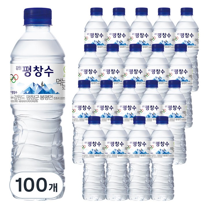 평창수 생수, 500ml, 100개